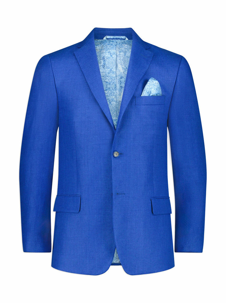 Robert Graham Rempston Linen Sportcoat – Blue Lightweight Summer Blazer with Signature Lining
