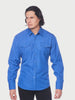 Rodeo Men's Blue Western Long Sleeves Shirt -Royal- PS504 SS25