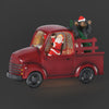 Roman Lighted Swirl Santa and Black Bear in Vintage Red Truck Confetti Lite 135151 FW25