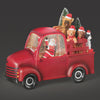 Roman Lighted Swirl Vintage Truck with Dogs in Back & Santa Driver Confetti Lite 136572 FW25