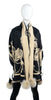 Mitchie's Black Woven Wide Equestrian Scarf w/Fox Pom SCCO26 FW25