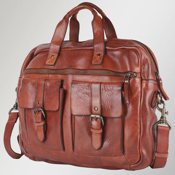 Spaghetti Western SWC405CG Briefcase Genuine Men's Leather Bag - Saratoga Saddlery & International Boutiques