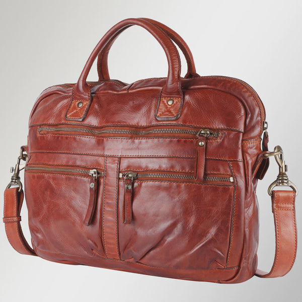Spaghetti Western SWC409CG Briefcase Genuine Leather bag Messenger Bag SS25 - Saratoga Saddlery & International Boutiques