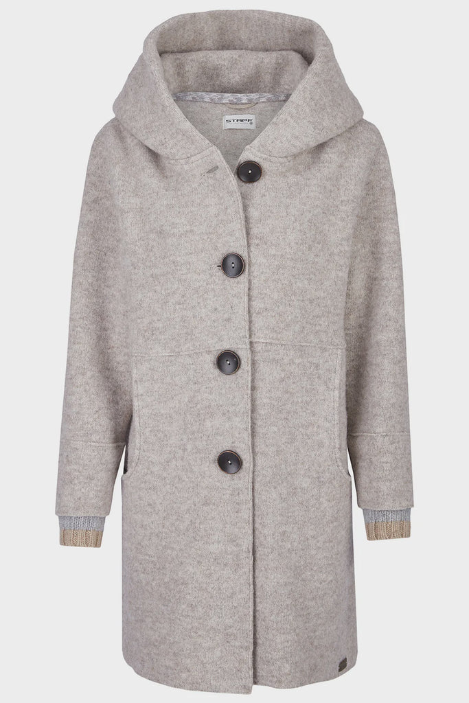 Stapf ANNIKA Beige Water Repellent Wool Coat Made in Austria Saratoga Saddlery International Boutiques