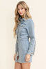 Denim Fringe Button Up Dress