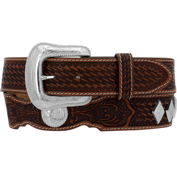 Tony Lama Stillwater Creek Brown Concho Belt C42464 SS25 - Saratoga Saddlery & International Boutiques