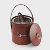 Vagabond Leather Bit Lidded Ice Bucket H103BB FW25 - Saratoga Saddlery & International Boutiques
