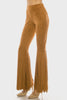 W.A.Y Fringe Bell Suede Brown Pants Active SS26