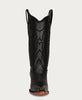 Corral Women's Black Cowboy Boots with Stitch Pattern Inlay Pull Straps Snip Toe Z5072