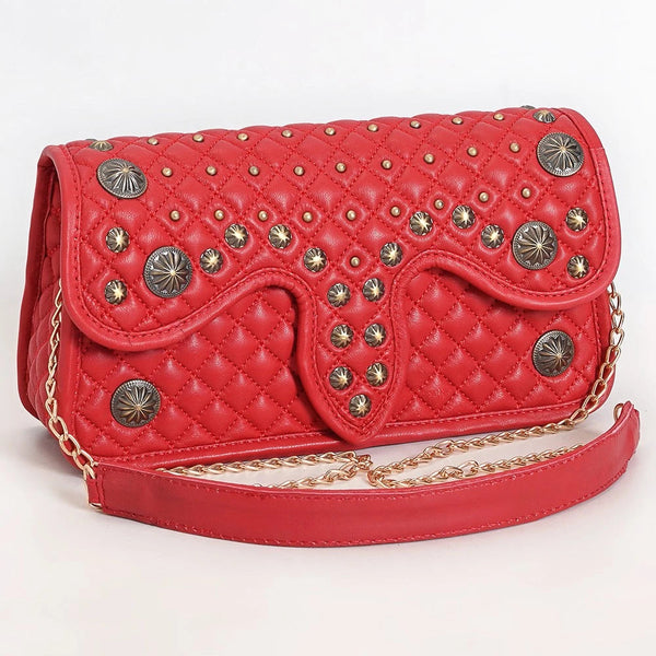 American Darling ADBGA871 Crossbody Genuine Western Leather Red Leather Handbag Women HandBag
