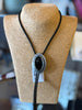 Oval w/color Cntr Paint Bolo Tie Black Enamel 5-BC702/E SS26