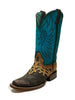 Women's Dress Brown Square Toe with Blue Shaft Z5099 ON SALE
