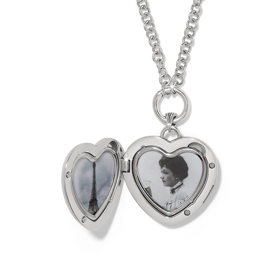 Women's Silver Locket Necklace by Brighton Reverie Bluebird Necklace JM0160