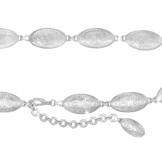 Brighton Silver Concho Chain Belt 5500L SS26