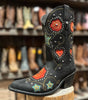 Womens Black Cowboy Boots Liberty Black Anabella Nubuck Grace In Black 