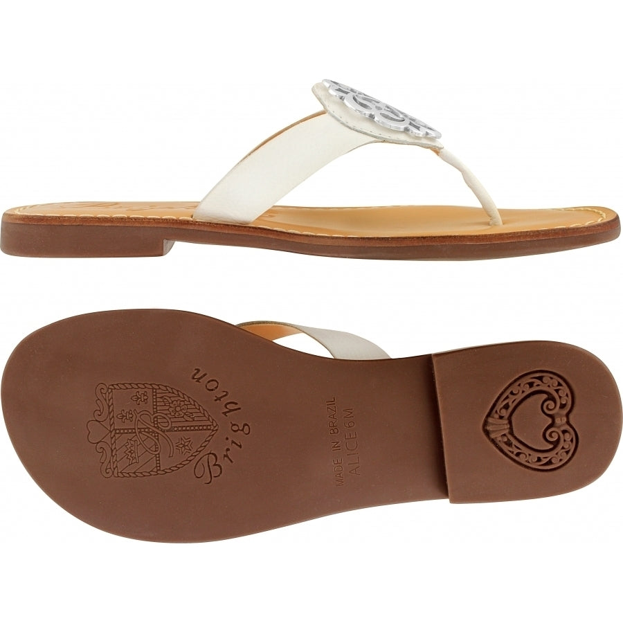 Women's Cream Leather Sandals Alice White Neutrals Sandals | Brighton