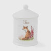 Fox Decor Ceramic Tea Container with Fox Decor by Wrendale Tea Canister