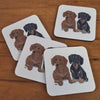 Zeppa Studios - BC0404-4Dachshund Pair Beverage Coasters SS26