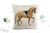 Dressage Horse Pillow Cover -  Horse Gifts Equestrian: Palomino