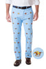 Harbor Pant Stretch Twill Liberty With Racing Horses: Blue / 30
