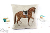 Dressage Horse Pillow Cover -  Horse Gifts Equestrian: Chestnut