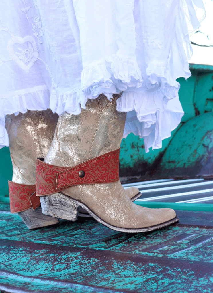 Boot Lassos Premium Leather Boot Accessory Blessed Red
