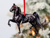 Saddlebred Horse Ornament -Black Saddle Seat Horse Christmas