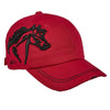 AWST Int'l Lila 3D Horse Head Cap: Red