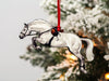 Jumping Horse Ornament - White / Light Gray Hunter Jumper