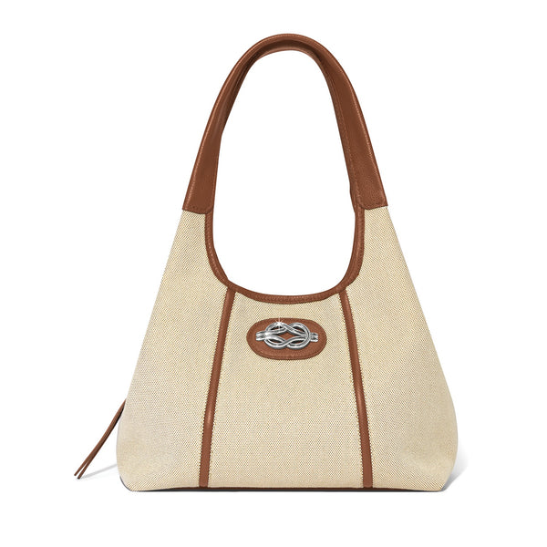 Brighton Selene Canvas Shoulder Bag in Bourbon H5535U SS26