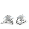 Vagabond House Pewter Riding Helmet Hat Salt & Pepper Set H116H SS25