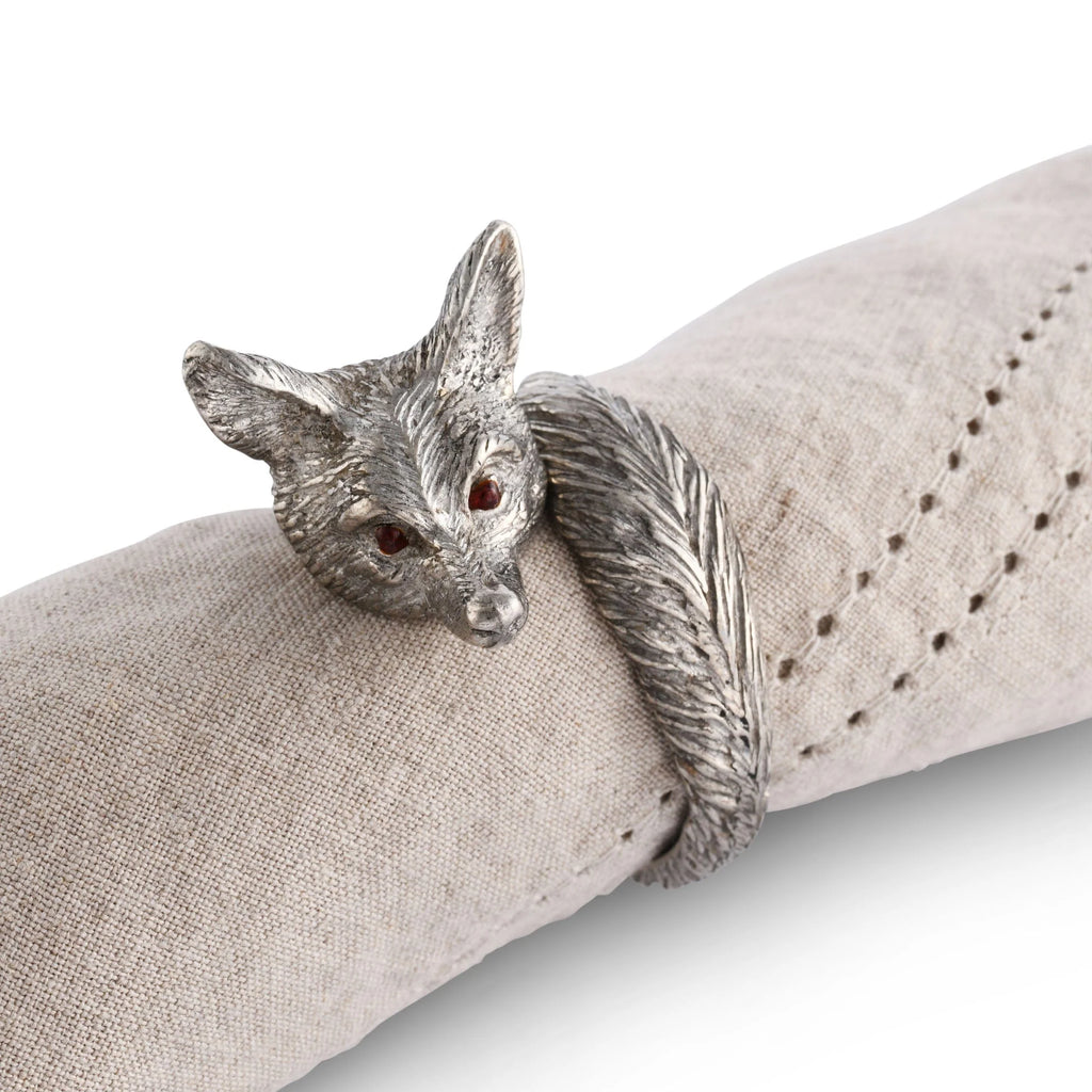 vagabond house morning hunt pewter fox napkin ring