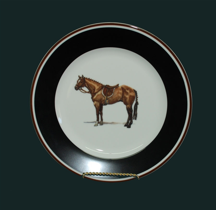 Artfully Equestrian Bread & Butter Plate Hunter Jumper Horse Dinnerware - Saratoga Saddlery & International Boutiques