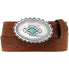 JUSTIN Women's Navajo Heart Belt C21369 Turquoise Heart FW20 - Saratoga Saddlery & International Boutiques