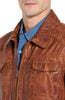 MISSANI Washed Lamb Men's Leather Jacket in Cognac 