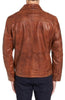 MISSANI Washed Lamb Men's Leather Jacket in Cognac 