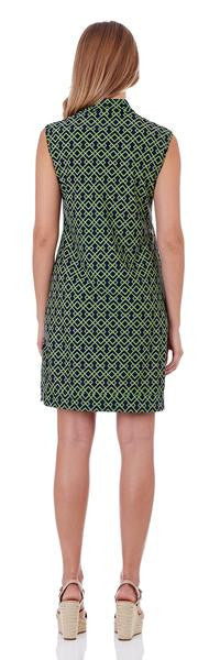 Jude Connally Kristen Tunic Dress in Trellis Trio Navy