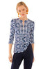 Gretchen Scott Jersey Split Neck Tunic Piazza in Navy - Saratoga Saddlery & International Boutiques