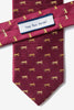 Alynn Men's Hold Your Horses Silk Tie in Burgundy - Saratoga Saddlery & International Boutiques