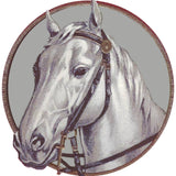 Ox Bow Hand TOWEL Horse Head Cameo Equestrian White and Oatmeal FW20 - Saratoga Saddlery & International Boutiques