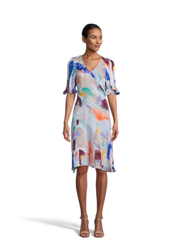 Jude Connally Daisy Dress in Ocean Abstract Aqua ON SALE!