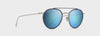 Maui Jim Bowline Blue Hawaii B557-17M Silver Matte with Dark Navy Rim - Saratoga Saddlery & International Boutiques