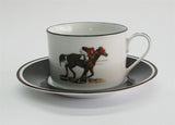 Equestrian Race Horse Coffee Cup and Saucer Set Race Horse - Saratoga Saddlery & International Boutiques