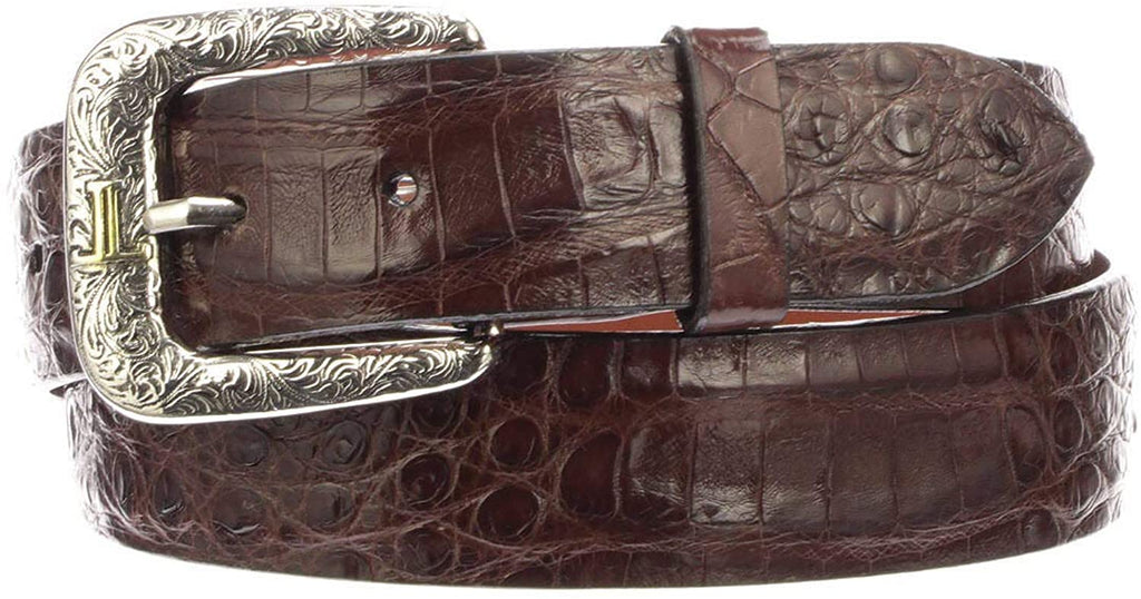 Lucchese Belt ULTRA BELLY CAIMAN Brown Sienna Style No. W9411 Brown W9401 Black - Saratoga Saddlery & International Boutiques