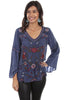 Scully HC571 Embroidered Blouse - Saratoga Saddlery & International Boutiques