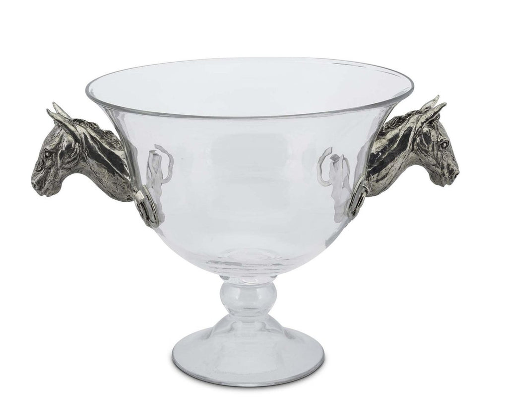 Vagabond House Glass Bowel HORSE HEAD ICE TUB H419HL - Saratoga Saddlery & International Boutiques