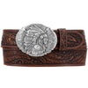 Justin Ol Chief Leather Belt in Tan C13704 FW20 - Saratoga Saddlery & International Boutiques