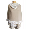 Lilo Collection Cusco Peruvian Alpaca Fina Shawl Beige/ Ivory