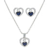 Montana Silversmith Curlicued Cerulean Heart Jewelry Set - Saratoga Saddlery & International Boutiques