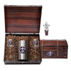 Heritage Wine Chest Set FLEUR DE LIS Purple WINE CHEST SET - Saratoga Saddlery & International Boutiques